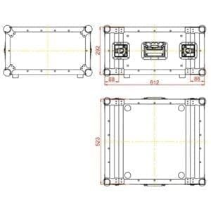 Accu-Case DDR-PRO6 Professionele dubbele deksel rackcase, 6 HE-364
