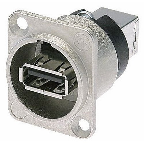 Neutrik NAUSB-B USB Chassis, D-size, Nikkel _Uit assortiment J&H licht en geluid Neutrik NAUSB-B USB Chassis, D-size, Nikkel _Uit assortiment J&H licht en geluid