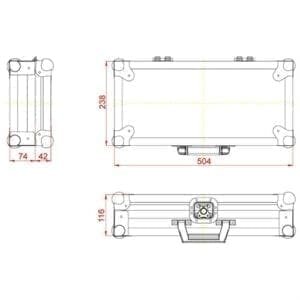 Accu-Case Flightcase voor een Elation DMX Operator of DMX Solo lichtsturing