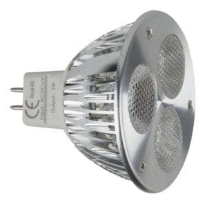 Showtec LED MR16 lamp Warm Wit, 3 x 1W led, GU5.3 fitting