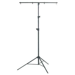 Showtec metalen lichtstatief met T-bar, 1,02 - 2,20 meter, zwart
