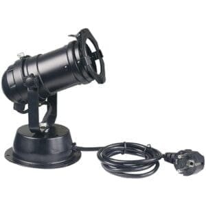 Showtec Par 16 lang zwart GU5.3, incl. stekker en filterframe