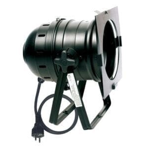 Showtec Par 56 kort, vloerspot, zwart, met stekker