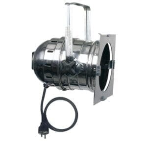 Showtec Par 64 kort, chroom, met stekker