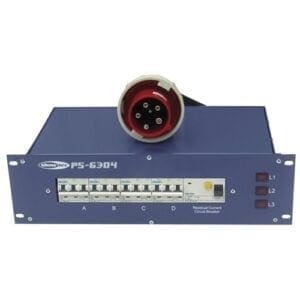 Showtec PS-6304 Krachtstroomverdeler, 5-pins CEE 63A - 4 x 5-pins CEE 32A