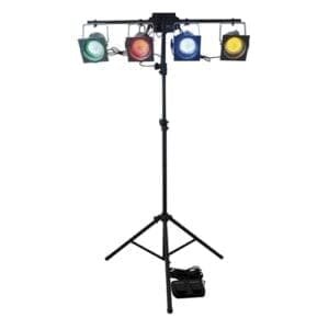 Showtec Stage Set 3 LED, 4 x LED Par 56 met controller, Chroom