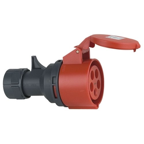 Showtec CEE 5-polige 16A female connector rood _Uit assortiment J&H licht en geluid Showtec CEE 5-polige 16A female connector rood _Uit assortiment J&H licht en geluid