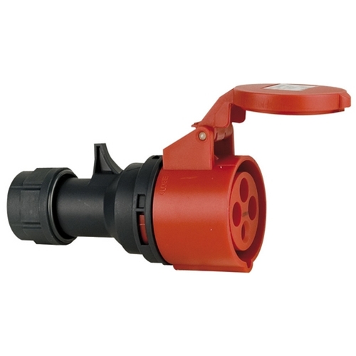 Showtec CEE 4-polige female connector rood, 380V/16A _Uit assortiment J&H licht en geluid Showtec CEE 4-polige female connector rood, 380V/16A _Uit assortiment J&H licht en geluid