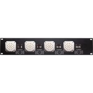 DAP 19 inch Connector paneel 2HE links, incl. 4 x Socapex kabel