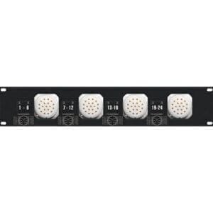 DAP 19 inch Connector paneel 2HE rechts, incl. 4 x Socapex kabel