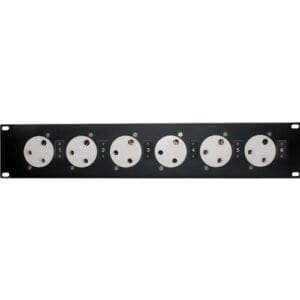 DAP 19 inch Connector paneel 2HE, 6 BS-546 connectoren (15A)