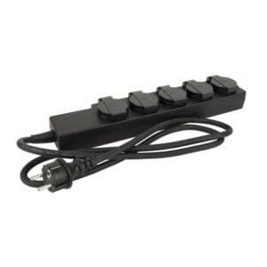Showtec 5-weg Schuko verdeelblok, zwart Kabels en aansluitingen J&H licht en geluid