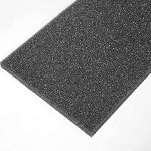 Polyetherschuim 20 mm, 200 x 100cm, per plaat, antraciet