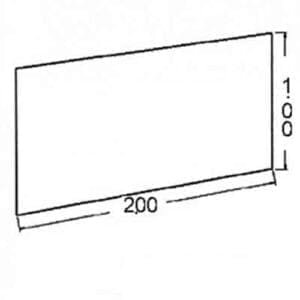 Polyetherschuim 20 mm, 200 x 100cm, per plaat, antraciet