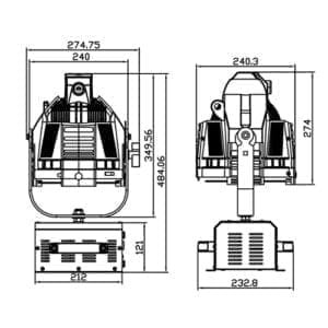 Elation Opti Par II MSR 575 zwart (Studio Par II)-1094