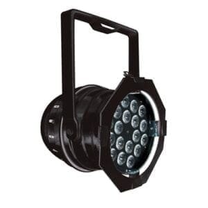Showtec LED Par 64 Short 18×3-in-1 LED Zwart Led verlichting J&H licht en geluid