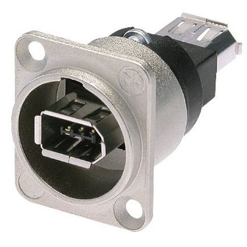 Neutrik NA1394-6 Firewire chassis, D-size, Nikkel _Uit assortiment J&H licht en geluid Neutrik NA1394-6 Firewire chassis, D-size, Nikkel _Uit assortiment J&H licht en geluid