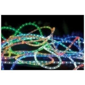 Showtec LED Flexilight 13mm 240V Geel, 50 meter, inclusief 3 aansluit sets-10955