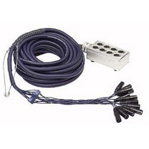 DAP Stagesnake, 8-weg, chroom, 15 meter _Uit assortiment J&H licht en geluid