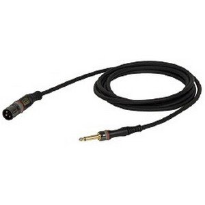 DAP XLR male – 2-pins Jack ongebalanceerde kabel 7mm (3 meter) _Uit assortiment J&H licht en geluid
