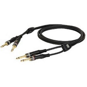 DAP 2 x 2-pins Jack – 2 x 2-pins Jack Coax kabel 7mm (6 meter) _Uit assortiment J&H licht en geluid
