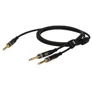 DAP 1 x 3-pins Jack – 2 x 2-pins Jack (L+R) Coax kabel 6mm (3 meter) _Uit assortiment J&H licht en geluid