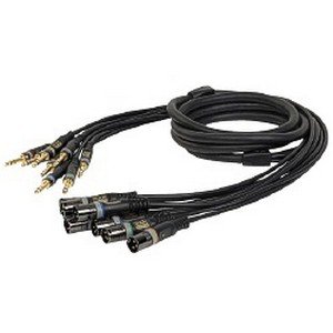 DAP 8-way XLR male – 3-pins Jack gebalanceerde kabel 6mm (6 meter) _Uit assortiment J&H licht en geluid