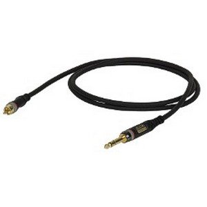 DAP RCA male – 3-pins Jack insert naar direct-out kabel 7mm (3 meter) _Uit assortiment J&H licht en geluid