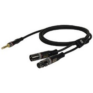DAP XLR male/female – 3-pins Jack 6mm effect send/return kabel (1,50 meter) _Uit assortiment J&H licht en geluid