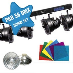 Showtec Combi: Par 56 kort Zwart _Uit assortiment J&H licht en geluid