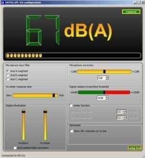 Dateq SPL D2 Display geluidsdruk meter