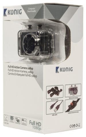 König Full HD-actiecamera 1080p, waterdicht-31070