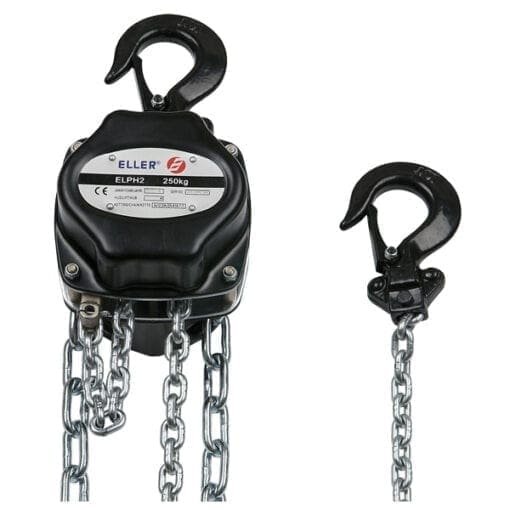 Showtec handmatige kettingtakel (250 kg / 6,8 meter) _Uit assortiment J&H licht en geluid