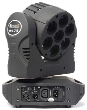 BeamZ Professional MHL715 Wi-Spot 12-Kanaals Moving Head 7x 15W Quad LED's DMX 2.4GHz-32902