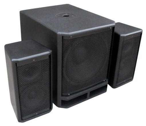 Power Dynamics	PD Combo 1800 18″ Subwoofer + 2x 10″ Satelliet speakers _Uit assortiment J&H licht en geluid