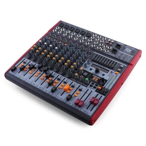 Power Dynamics	PDM-S1203 Stage Mixer 12-Kanaals DSP/MP3- USB IN/UIT _Uit assortiment J&H licht en geluid