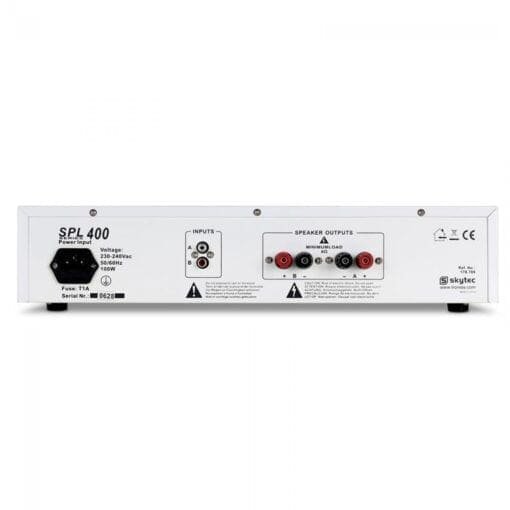 SkyTec SPL 400 2x 200W Versterker Wit _Uit assortiment J&H licht en geluid 3