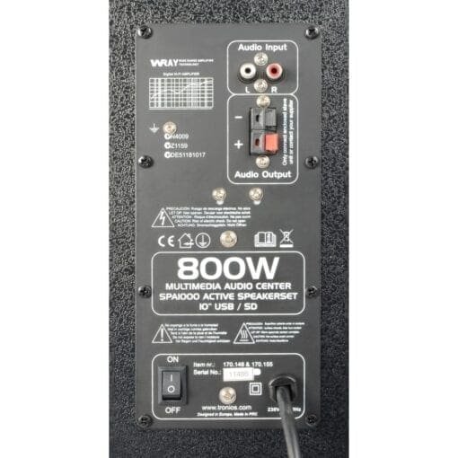 SkyTec SPA1000Y PA Actieve Speakerset 10″ SD/USB/MP3 _Uit assortiment J&H licht en geluid 4