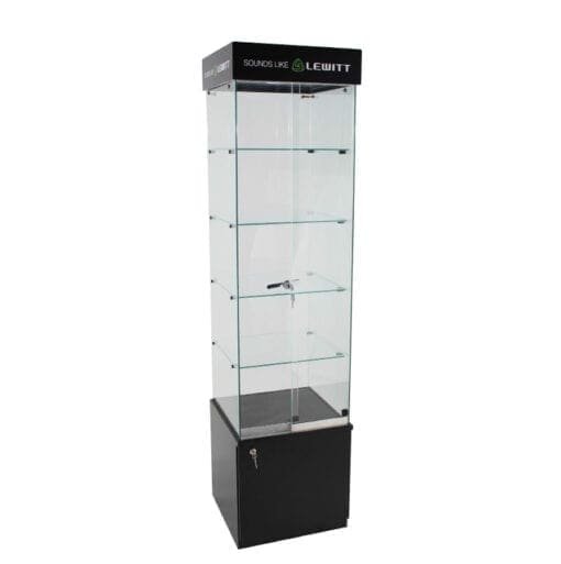 Lewitt Vitrinekast _Uit assortiment J&H licht en geluid