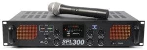 SkyTec SPL 300VHFMP3 Versterker Amber LED + EQ Zwart