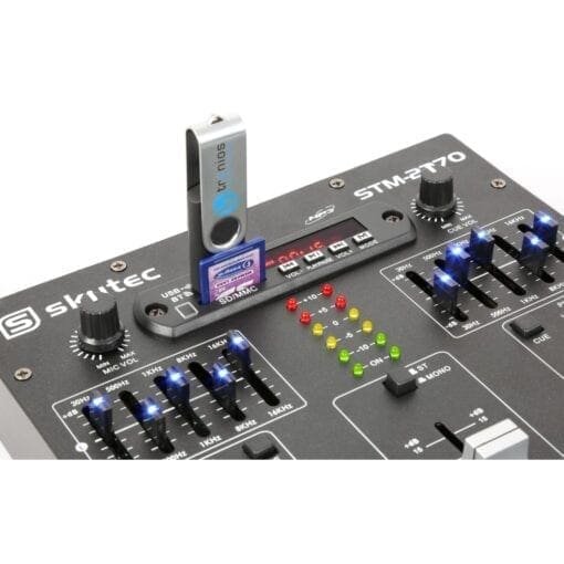 SkyTec STM2270 4-Kanaals Mixer Geluidseffecten SD/USB/MP3/BT _Uit assortiment J&H licht en geluid 5