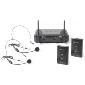 SkyTec STWM712H 2-kanaals VHF Draadloos Microfoonsysteem met headsets-0