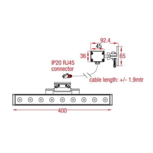 Artecta Indalo Strip-9 WW – LED bar met 9 warm witte LED’s _Uit assortiment J&H licht en geluid 3