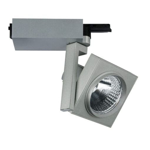 Artecta Lucca-25S 2000lm – LED plafondspotje met een 3-fase track adapter, zilvergrijs _Uit assortiment J&H licht en geluid