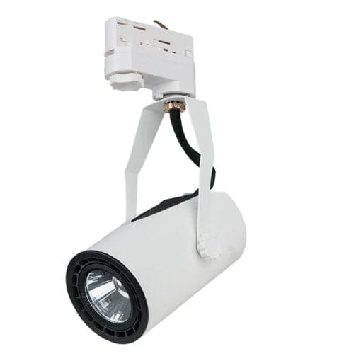 Artecta Monteria-1 WW – LED plafondspotje met een 3-fase track adapter, wit _Uit assortiment J&H licht en geluid