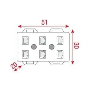 Artecta 6ap led 6-way serial connection box