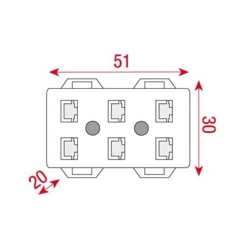 Artecta 6AP – 6-weg connectiebox (splitter) voor stroomgestuurde LED spot(je)s _Uit assortiment J&H licht en geluid 3