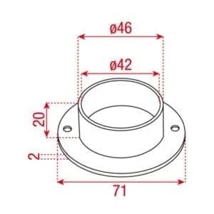 Artecta Inbouwdoos adapter (42 mm)-34432