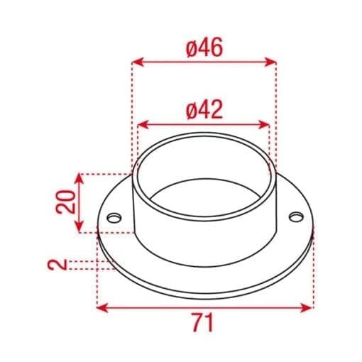 Artecta Inbouwdoos adapter (42 mm) _Uit assortiment J&H licht en geluid 4