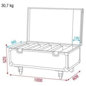 DAP Premium Line flightcase voor 4 Showtec Helix 4000 Q4 RGBW LED projectors-33998